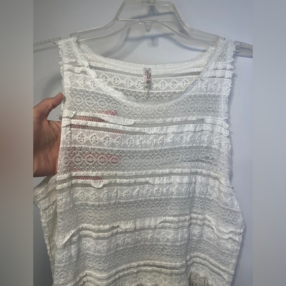Intimately Free People Sheer Lace Tank Top Tunic M - Picture 4 of 9